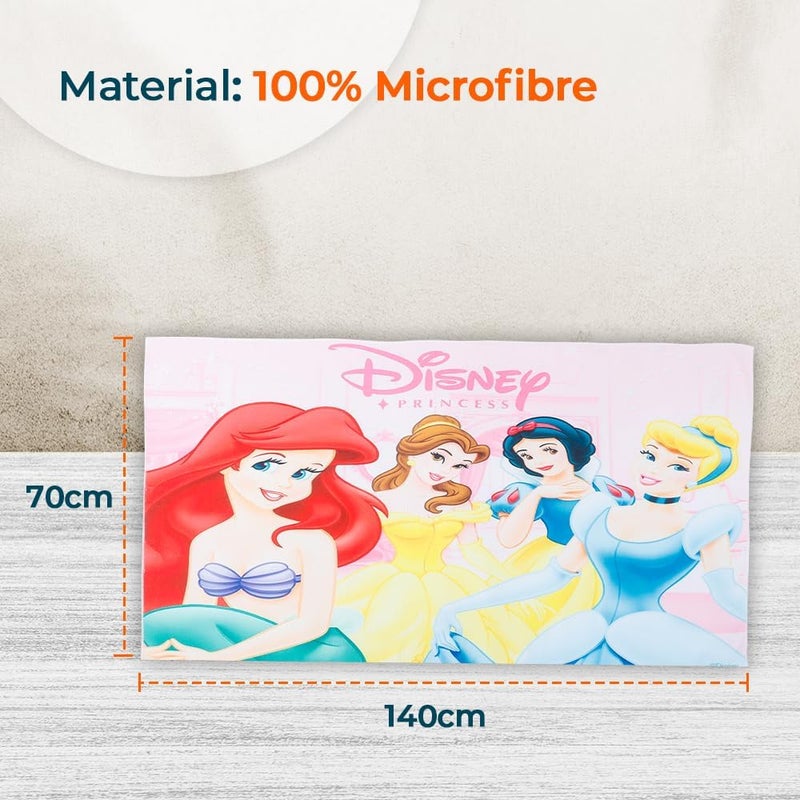 Kuber Industries Kuber Industries Disney Princess Microfiber Soft Kids Bath Towel Multi  - Image 3