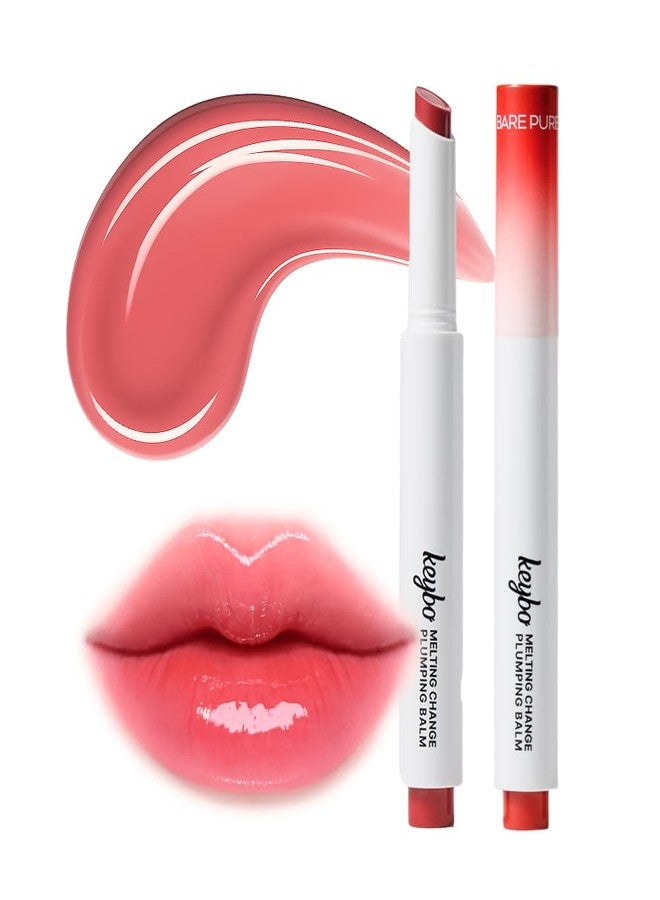 KEYBO Melting Change Plumping Lip Balm – Hydrating Glossy Tinted Lip Plumper, Non-Sticky MLBB Balm for Smooth, Natural Volume – Moisturizing K-Beauty Lip Treatment (06. Bare Pure - Image 2