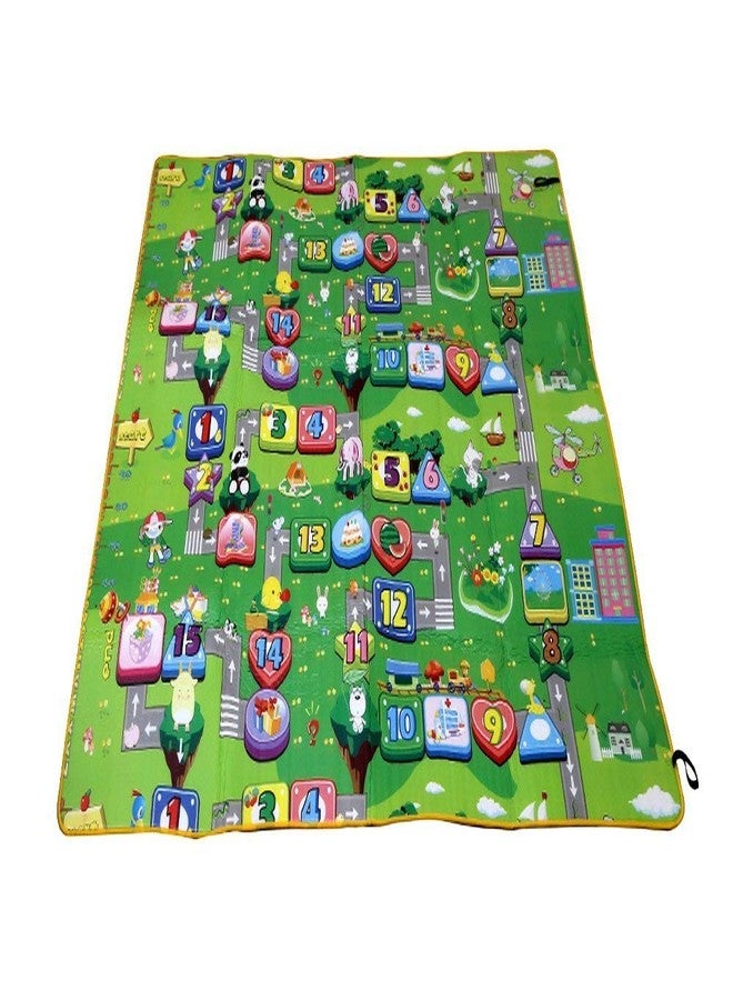 siddhmurti Double Side Baby Crawling Waterproof Floor Mat for Kids, Multicolour - Image 3