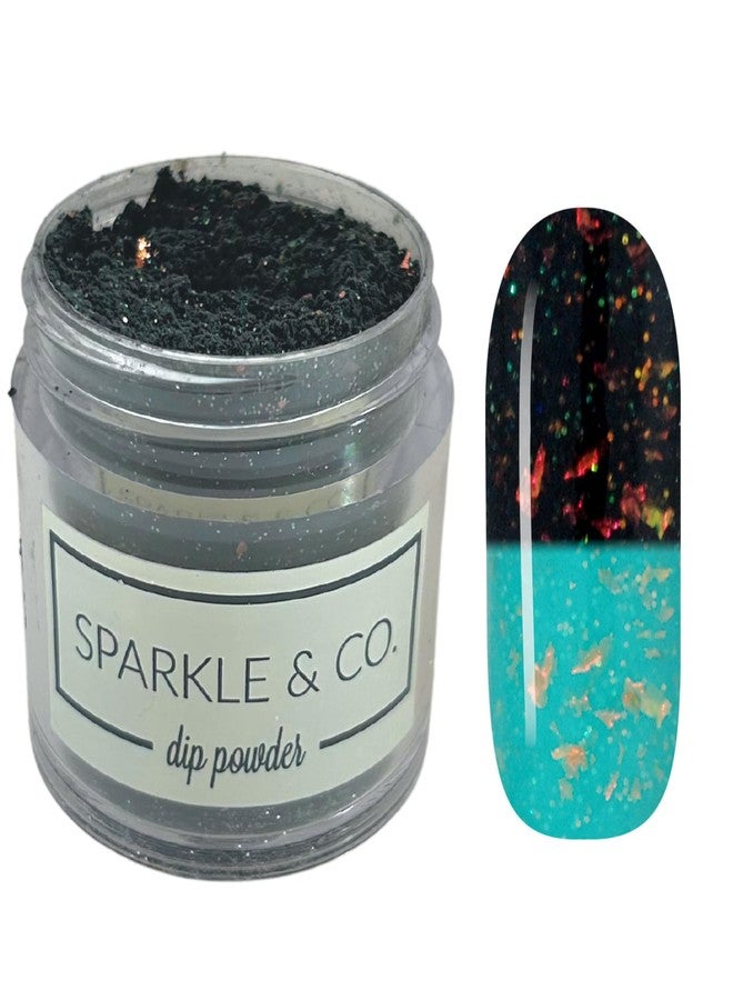 Sparkle & Co. Dip Powders - Secret Menu: Where Oceans Collide (Ocean Blue to Dark Blue with Iridescent Flake/Glitter) 1 Ounce Dipping Powder Jar For Manicure DIY Summer Shade, No Lamp Needed - Image 1