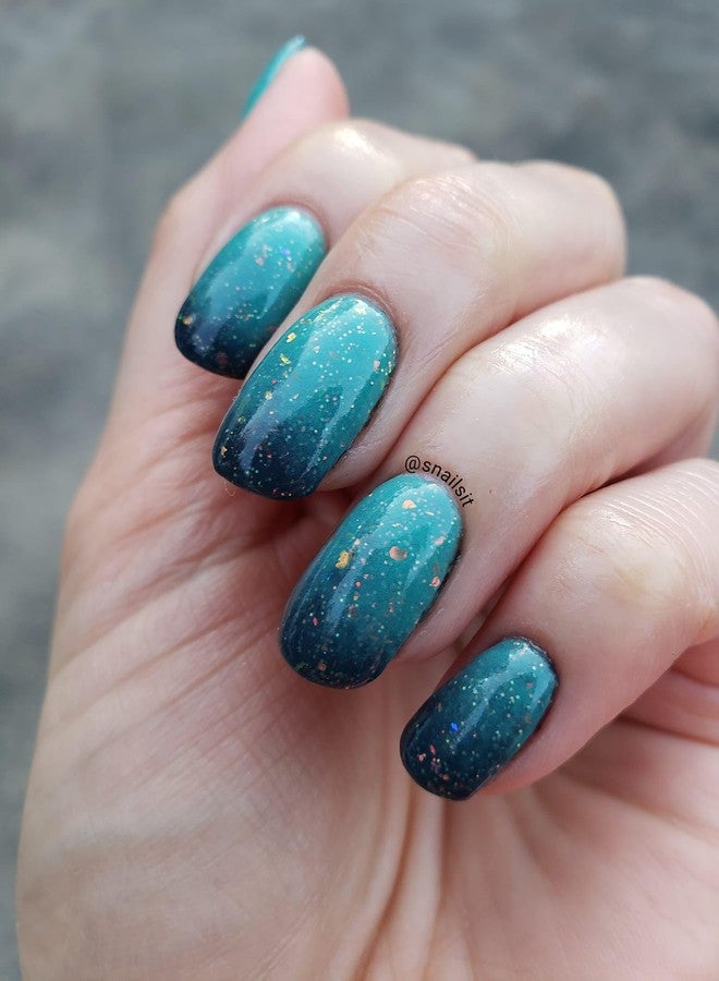 Sparkle & Co. Dip Powders - Secret Menu: Where Oceans Collide (Ocean Blue to Dark Blue with Iridescent Flake/Glitter) 1 Ounce Dipping Powder Jar For Manicure DIY Summer Shade, No Lamp Needed - Image 2