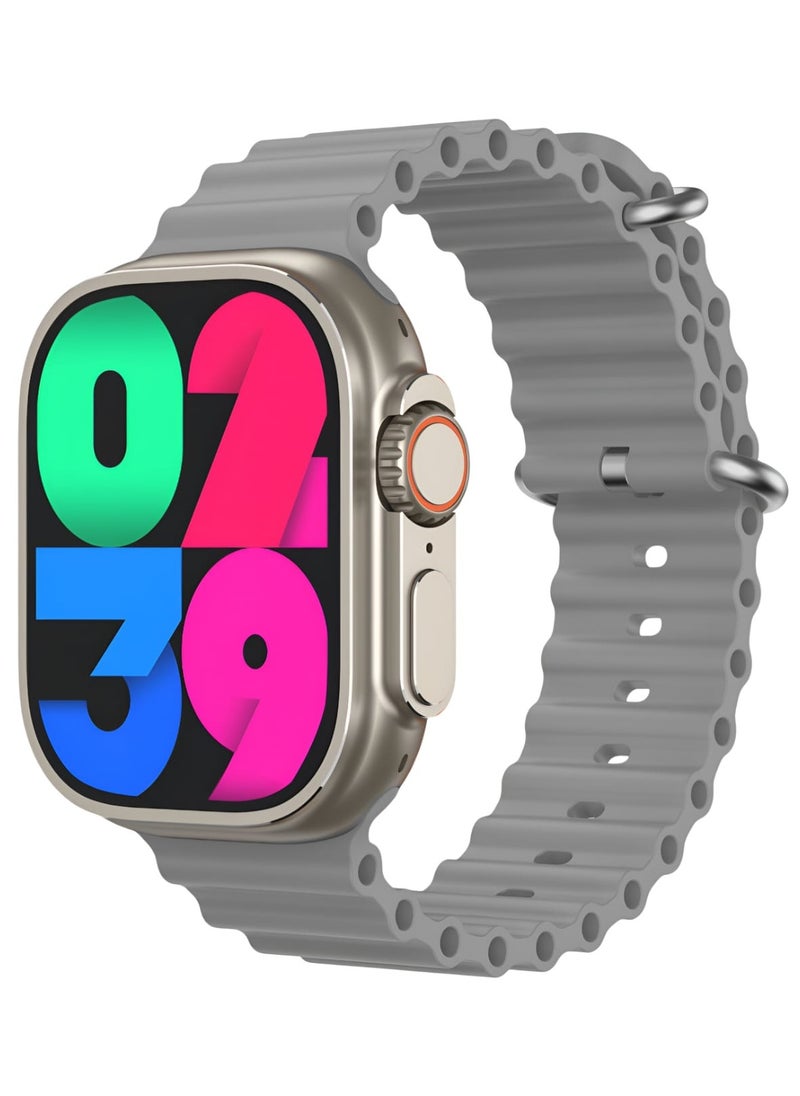 Generic - T10 ULTRA 2 Smart Watch BIG INFINITE DISPLAY Wireless Charging 49MM (Grey) - Image 1