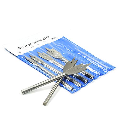 MLD HFB_03 Hex Shank Spade Boring Wood Flat Drill Bit Set -6 Pieces Wood Flat Drills Bits Hex Shank Spade Drill For Spade Boring In Wood, Plastic, PVC, Etc size 10-25 mm(material-metal,Color-Multi) - Image 4