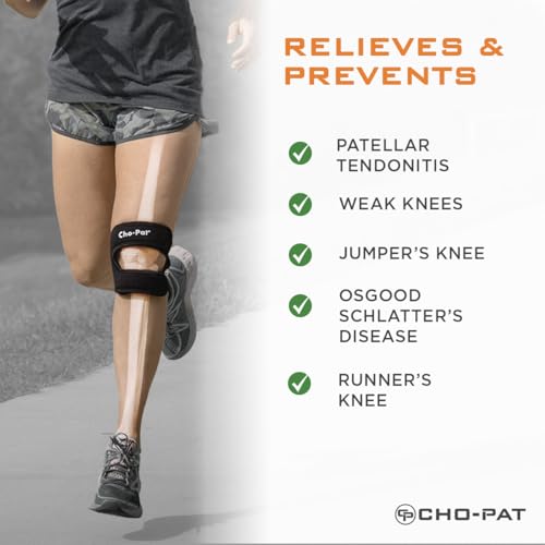 Cho-Pat Dual Action Double-Layer Adjustable Knee Strap, Full Mobility and Knee Pain Relief for Chondromalacia, Osgood Schlatter’s, Tendonitis, and Meniscus Tears, Medium - Image 2