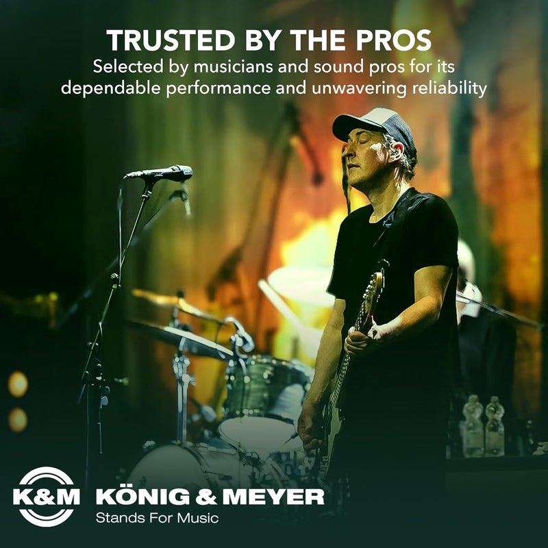 KM K&M König & Meyer 21090 Tripod Microphone Stand with Adjustable Telescoping Boom Arm - Black - Image 5