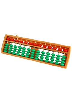 Y&D Abacus Bead Arithmetic Counting with Reset Button School Supplies for Children Vintage Wooden Soroban Chinese Calculator Tool (13 Column)  - Image 1
