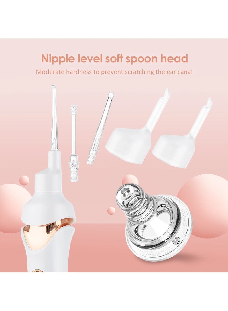 ارواق مجموعة مزيل شفط شمع الأذن الكهربائية المضيئة، مجموعة أدوات تنظيف الأذن المرئية القابلة لإعادة الشحن للأطفال والكبار - Image 5