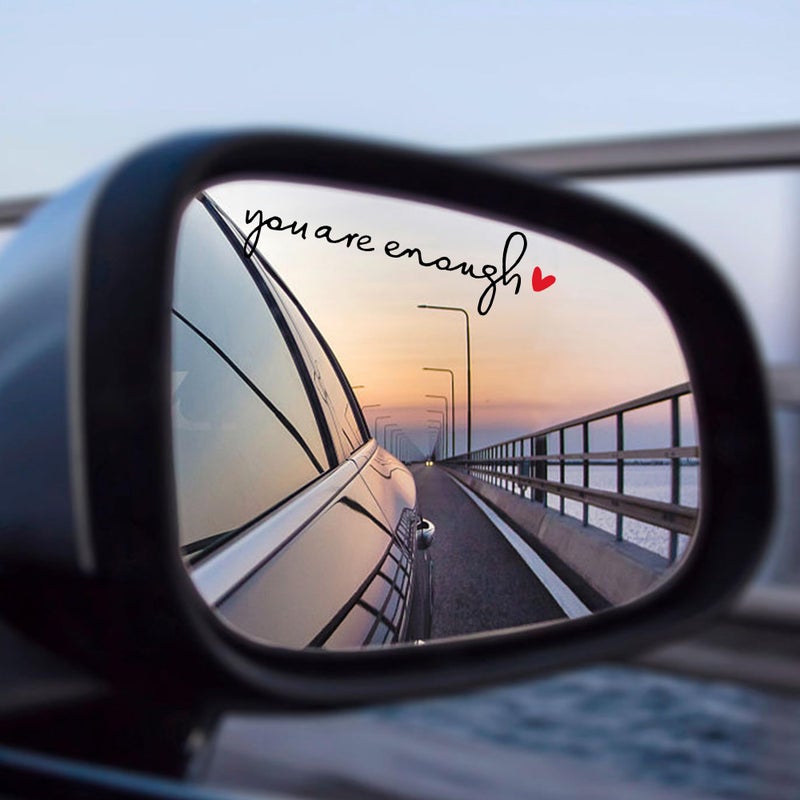 Pakeed 10pcs Car Stickers, Cars Decals I Love You Drive Safe Mirror Sticker Trust in God Rearview Mirror Decals Car Window Vinyl Decal Various Style Makeup Rear View Mirror Sticker Set Fits Most Vehicles - Image 2