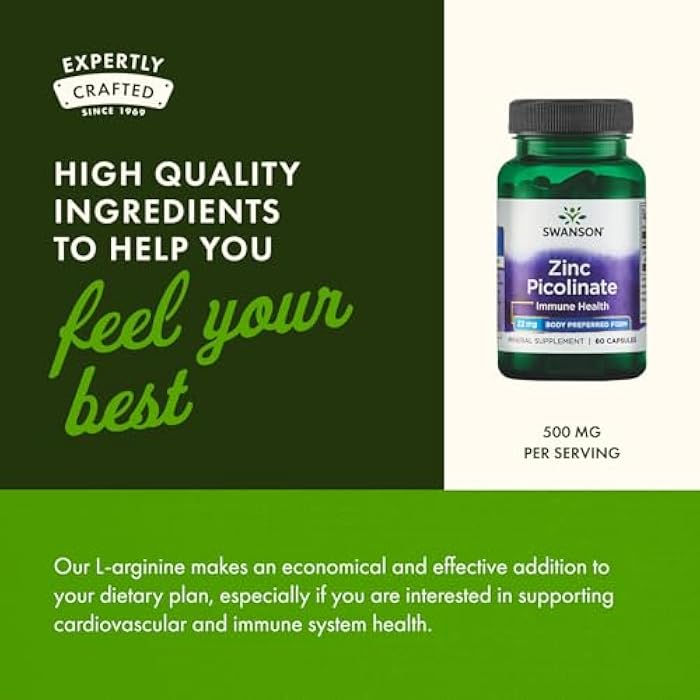 Swanson Amino Acid L-Arginine 500 Milligrams 200 Capsules - Image 5