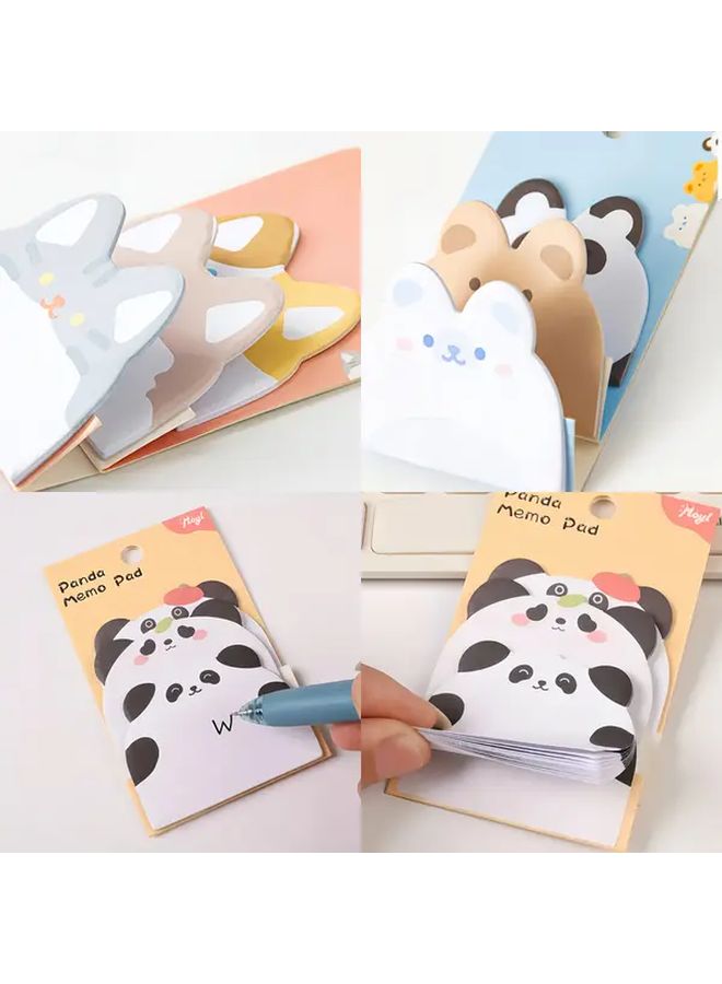 2 Pcs Panda Puppy Animal Sticky Note Set Self Adhesive Memo Pads 180 Sheets Total Portable Fun Office School Scrapbooking Supplies - Image 5