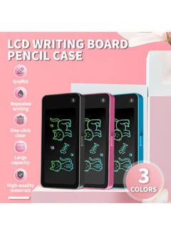بيوينتي لوح كتابة LCD صغير بشاشة ملونة، لوح رسم إلكتروني سهل المسح، لعبة تعليمية لتعلم الرسم والكتابة، 6.89 × 3.54 × 0.79 بوصة.  - Image 3