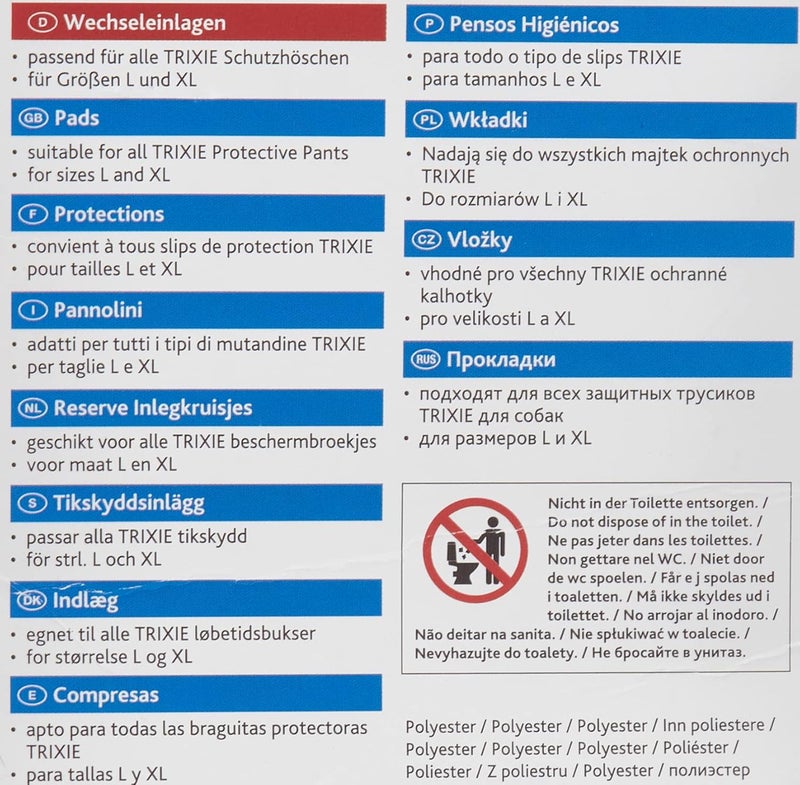 Trixie Protective Pants Pads for Dogs L-XL - Image 4