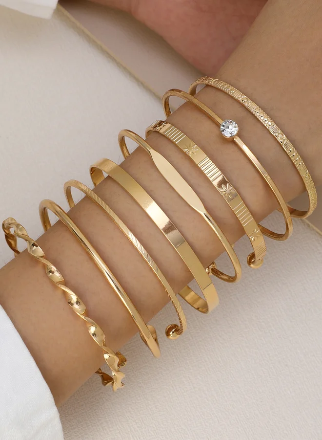 تايك تو مجموعة من 8 أساور يد كاجوال