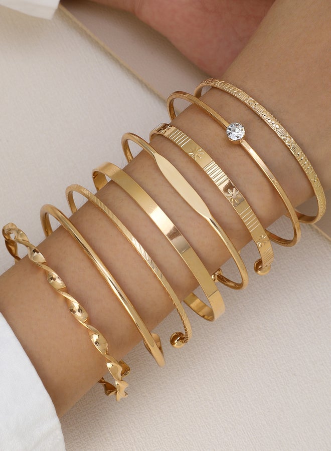 Take Two Set of  8 - Assorted Cuff Bracelets - Image 1