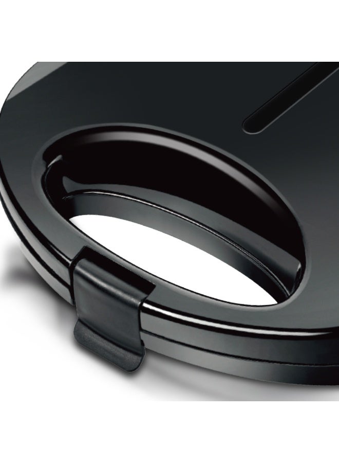 Silly fish Electric Sandwich Maker, 750W, Double-Sided Heating, Non-Stick Plates, Black - Image 4