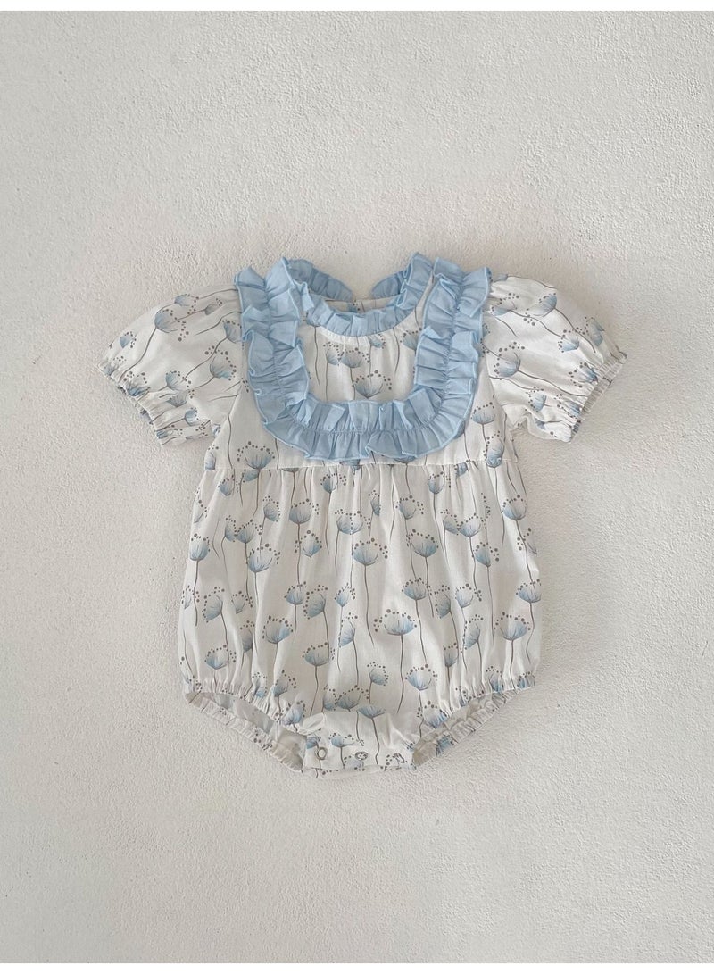 Bafanou Summer Newborn Baby Girl Print Romper Infant Floral 100% Cotton Pajamas - Image 4