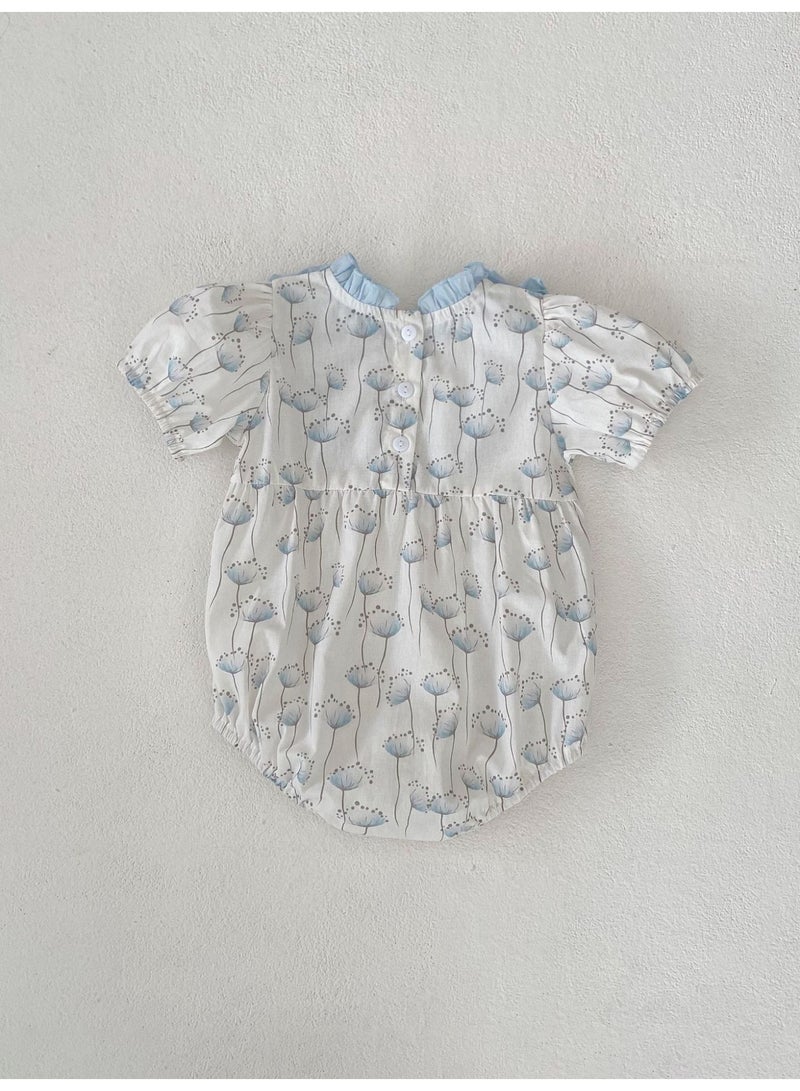 Bafanou Summer Newborn Baby Girl Print Romper Infant Floral 100% Cotton Pajamas - Image 5
