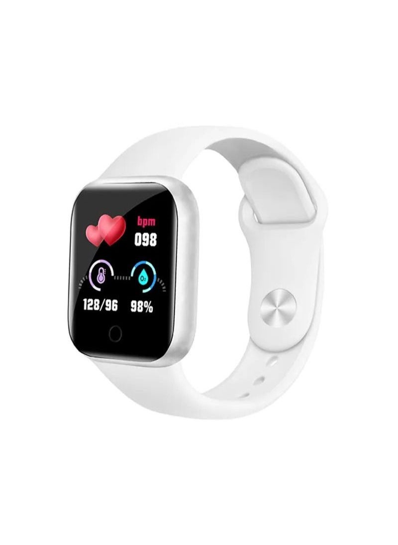 TWEGGON - Apple Watch Strap/Band Compatible With 46mm/45mm/44mm/49mm Silicone Strap for Apple watch All Series White - Image 1