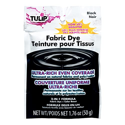 Tulip Permanent Fabric Dye Powder, Hot Dye Method for Vibrancy, Long-Lasting Color, Black - Image 1