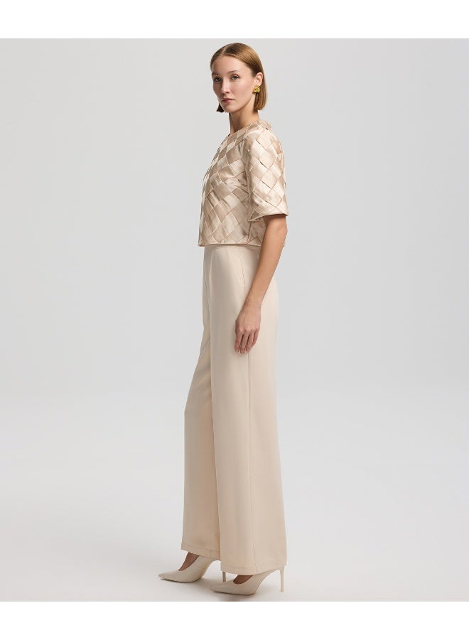 Ipekyol Contrast Textured Jumpsuit - Image 1