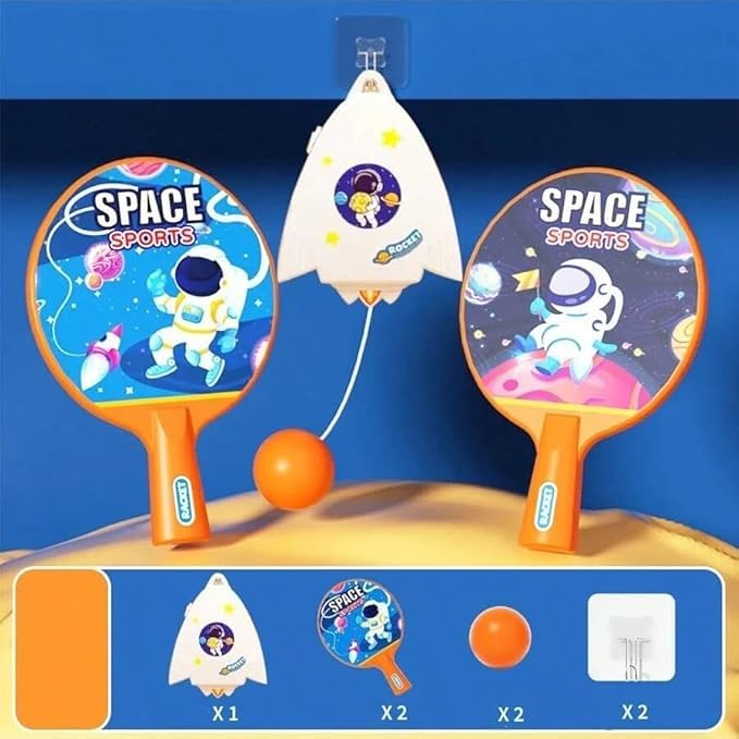 Braintastic طقم تدريب ذاتي لتنس الطاولة مع كرات معلقة، هدايا عيد الميلاد - عبوة من 3 - Image 3