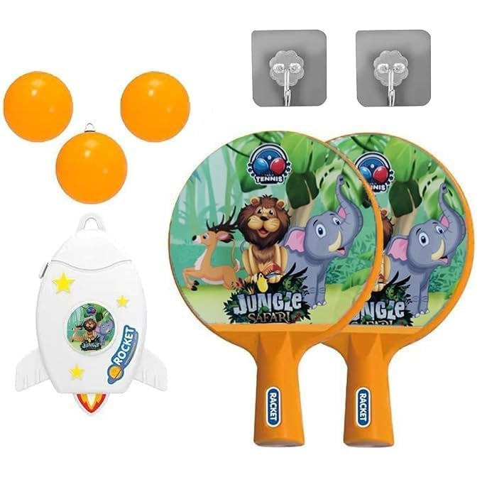 Braintastic طقم تدريب ذاتي لتنس الطاولة مع كرات معلقة، هدايا عيد الميلاد - عبوة من 3 - Image 2