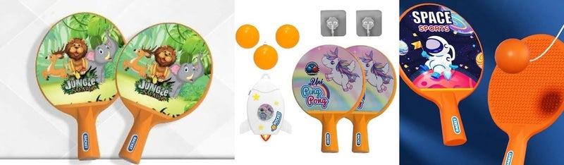 Braintastic طقم تدريب ذاتي لتنس الطاولة مع كرات معلقة، هدايا عيد الميلاد - عبوة من 3 - Image 1