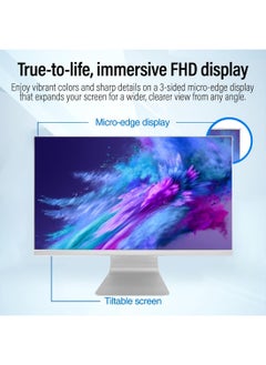 HILUKE All-in-One Desktop Computer With 23.8 Inch Full HD(1920X1080) Display IPS,Intel i7-8750H Processor/16GB RAM DDR4/512GB SSD/Windows 10 Pro/White  - Image 5