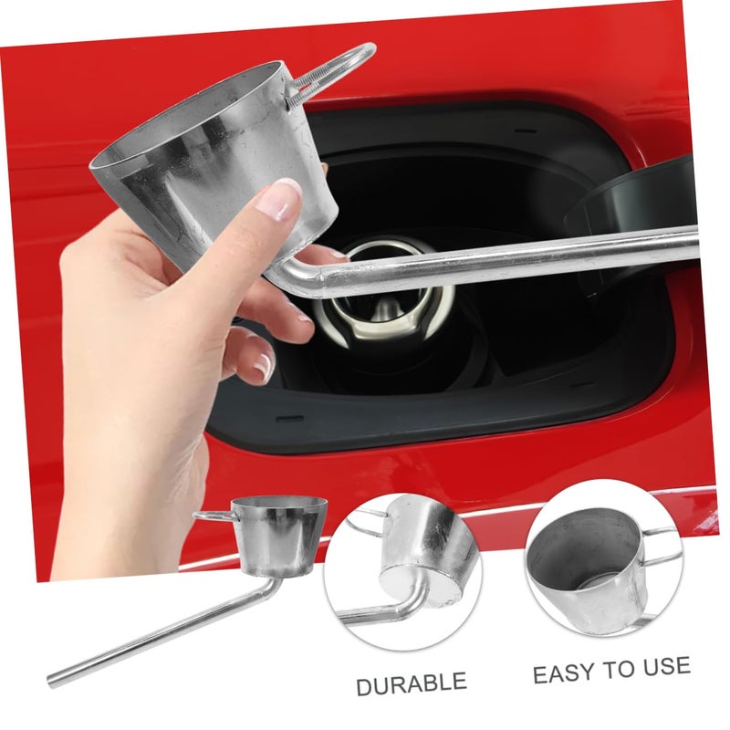 Stainless Steel Fuel Spout Funnel Oil Filling Tool for Trucks and Motorcycles Transmission Fluid Funnel with Multi-Angle Design for Stable Liquid Transfer and Vehicle Use - Image 4