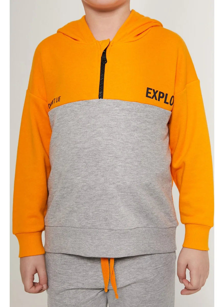 روليبولي Explore Orange Boy's Tracksuit Set