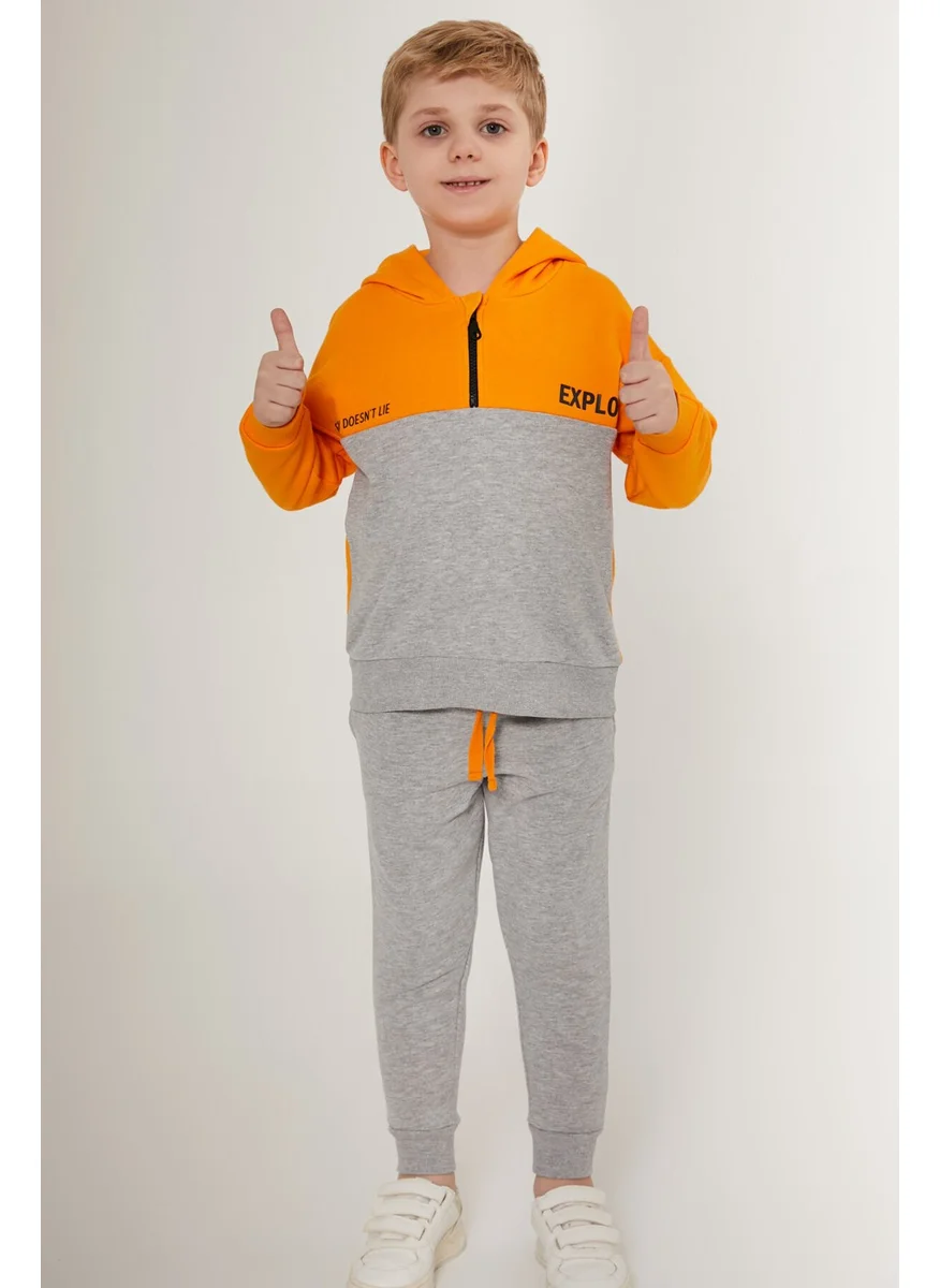 روليبولي Explore Orange Boy's Tracksuit Set