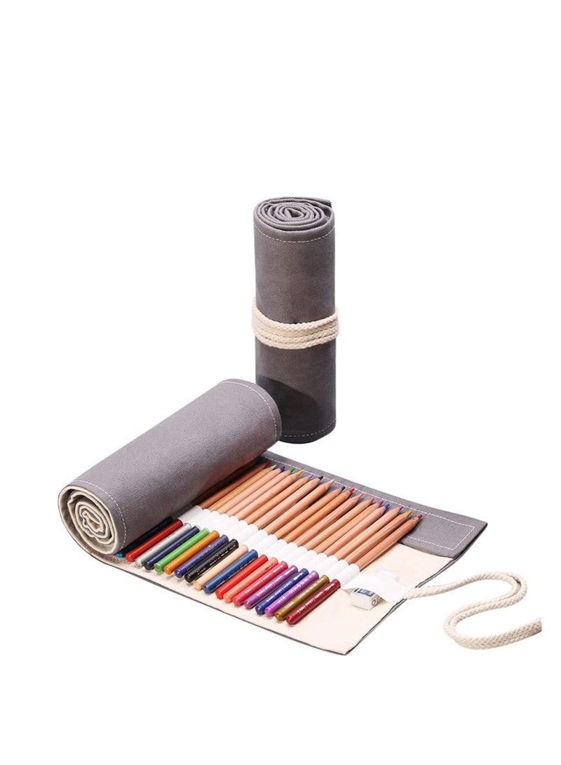 Y&D 72 Slots Pencil Wrap - Artist Colored Pencils Roll Up Bag Organizer for Drawing and Coloring, Travel Coloring  - Image 1