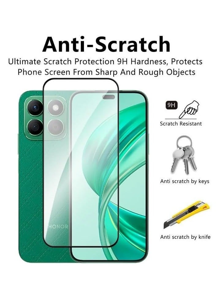 5D Full Glass Screen Protector For Honor X8B 5D. Black Frame - Image 3