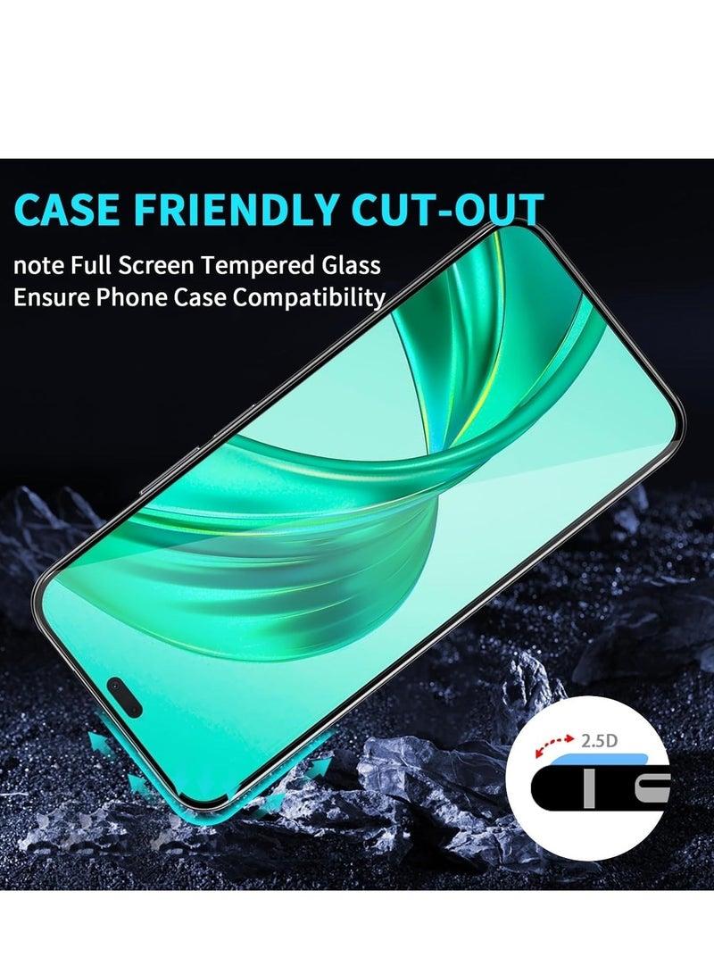 5D Full Glass Screen Protector For Honor X8B 5D. Black Frame - Image 5