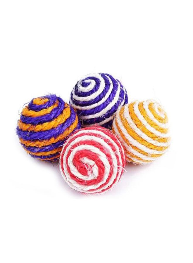 3 pieces random colors pet rope weave sisal ball interactive scratcher pet chew toys - Image 2