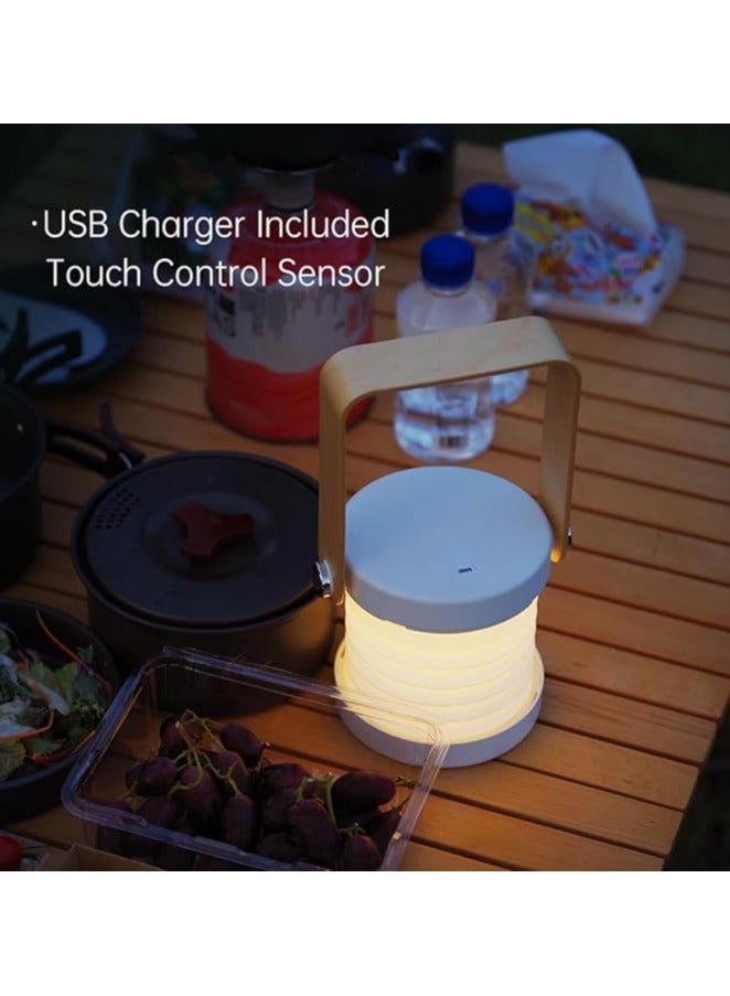 DANIM Touch Control Dimmable Multifunctional Night Light,Battery Operated Reading Light Table Lamp Outdoor Lamp Desk Lamp,USB Rechargeable Portable Folding LED Lantern Lamp - Image 3