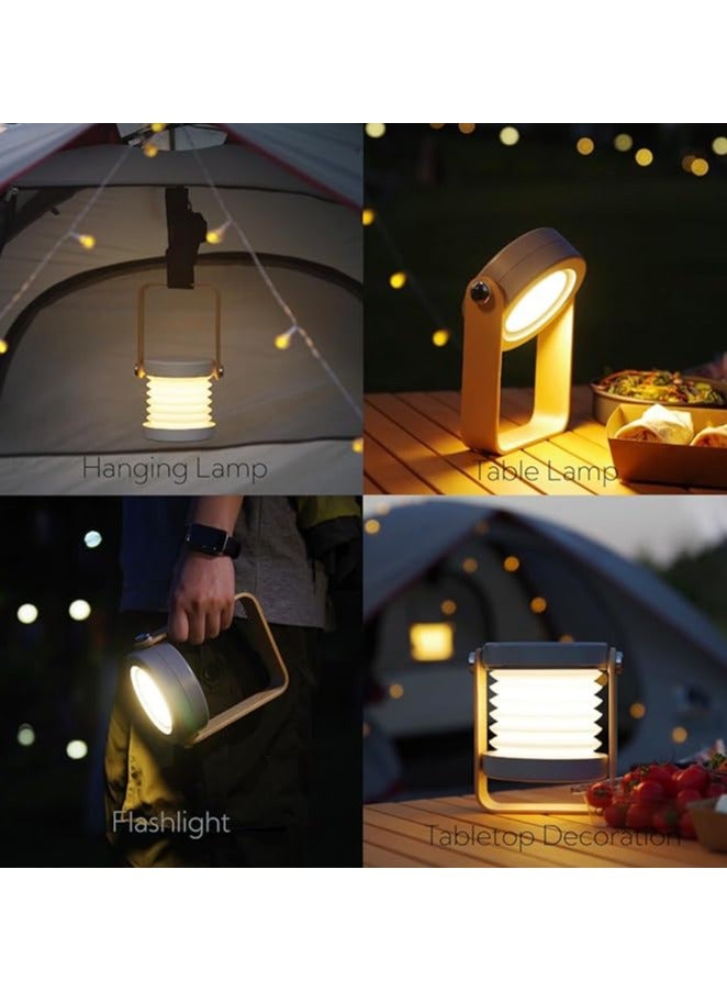 DANIM Touch Control Dimmable Multifunctional Night Light,Battery Operated Reading Light Table Lamp Outdoor Lamp Desk Lamp,USB Rechargeable Portable Folding LED Lantern Lamp - Image 1