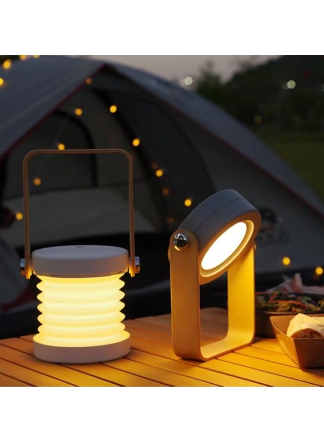 DANIM Touch Control Dimmable Multifunctional Night Light,Battery Operated Reading Light Table Lamp Outdoor Lamp Desk Lamp,USB Rechargeable Portable Folding LED Lantern Lamp - Image 2