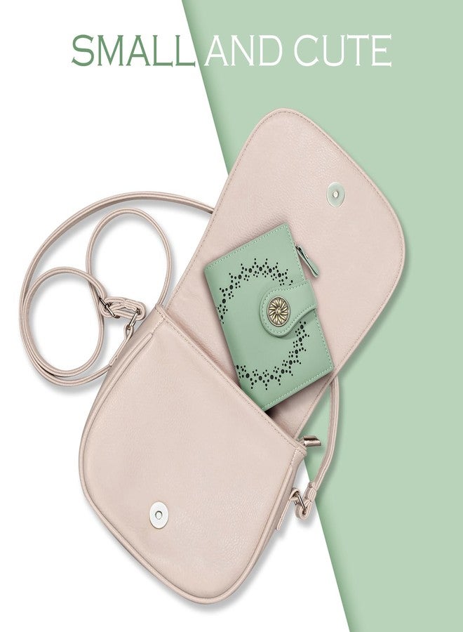 Tipmile Small Wallets Woman Leather Bifold RFID Blocking Card Holder Wallet with Zipper Coin Pocket - Image 3