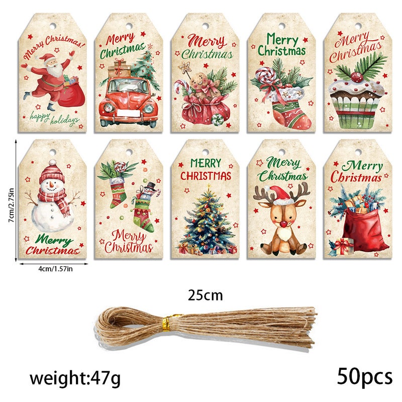 Supply Of Three-Dimensional Christmas Greeting Cards Through Tags Christmas Tree Decoration Design Color Pattern Card Series - Image 1