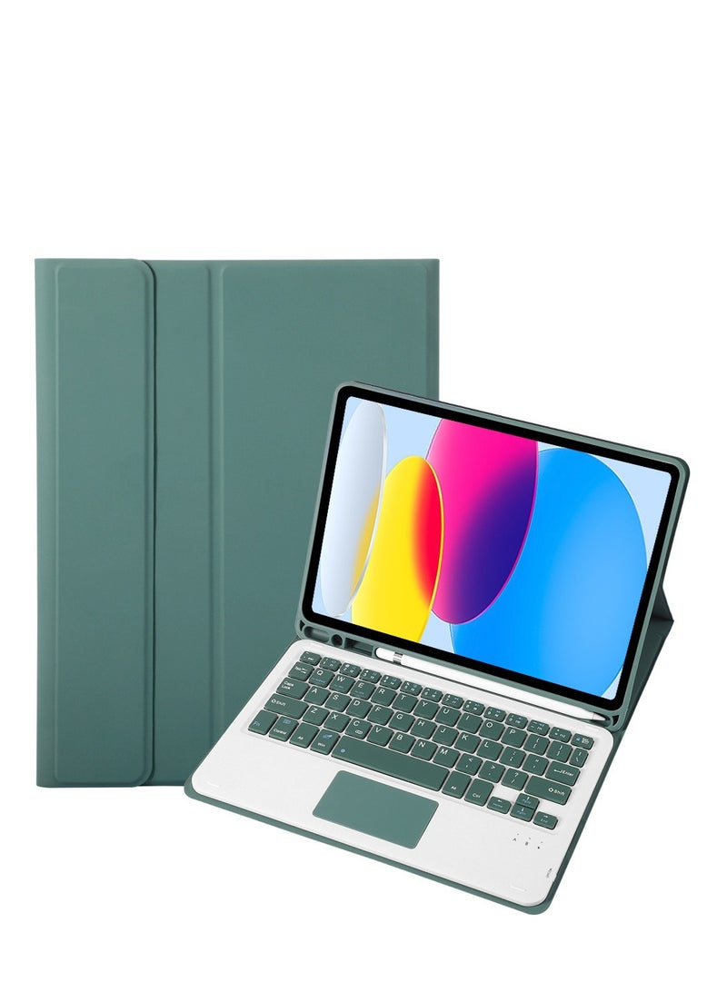 Bilingual Touchpad Keyboard Compatible with Samsung Tab S11 2025, Magnetic Detachable Touchpad Keyboard with Pencil Holder