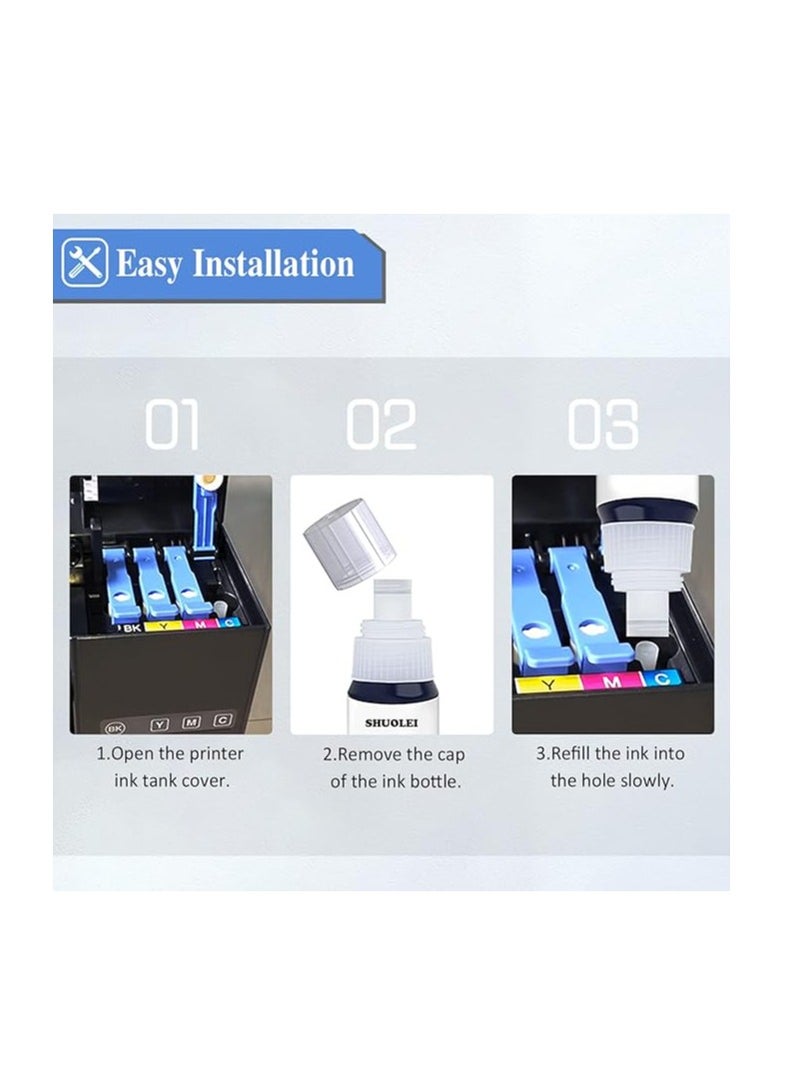 Terabyte GI-41 ink set 4-Pack (PigmentBlack Cyan Magenta Yellow) GI 41 Compatible for CANON PIXMA G1420/G2420/G2460/G3420/G3460 - Image 4