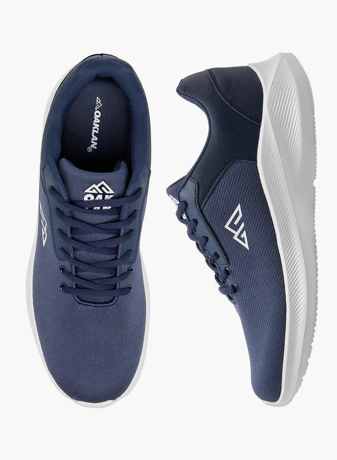شو اكسبرس Textured Sports Shoes with Lace-Up Closure