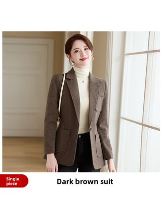 Suit Jacket Women's Spring And Autumn 2024 High-end Temperament Goddess Fan Fashion Casual Wool Suit Top - pzsku/ZBEDD9D40BE0836EA06DDZ/45/1750047322/d5c60302-40b1-49d2-8287-597604c7e056