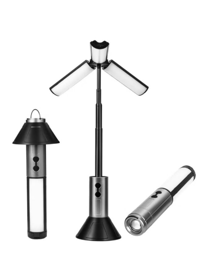 Foldable Camping Light,3000mAh Rechargeable Telescopic Lantern, Waterproof Tent Light, Rotatable Outdoor Lamp with Detachable Lampshade, Portable Flashlight Use for Travel,Fishing,Working - Image 1