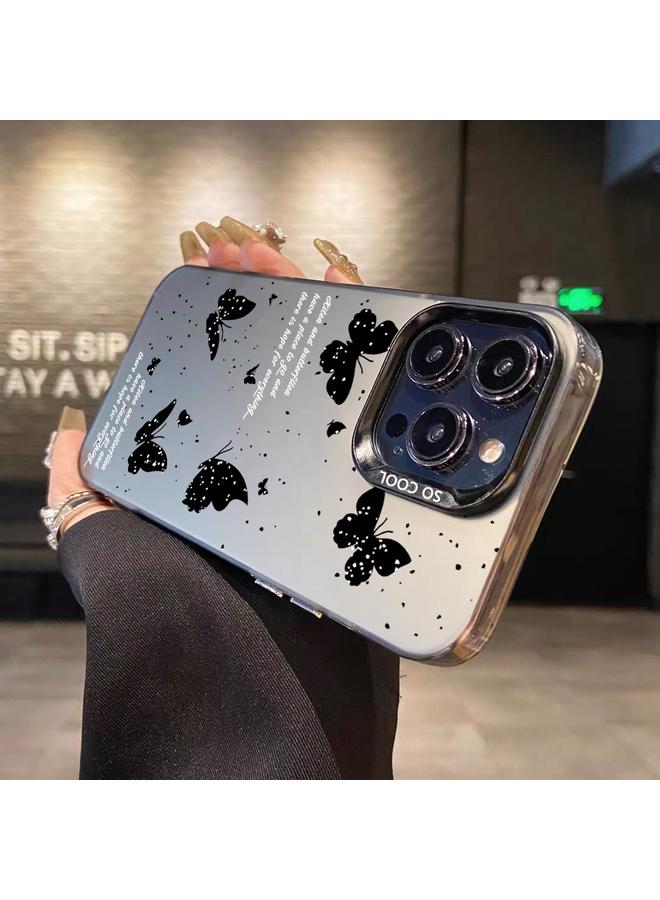 اس-توب جراب لهاتف iPhone 15 Pro Max مطلي باللون الفضي، جراب هجين من مادة TPU - Image 2