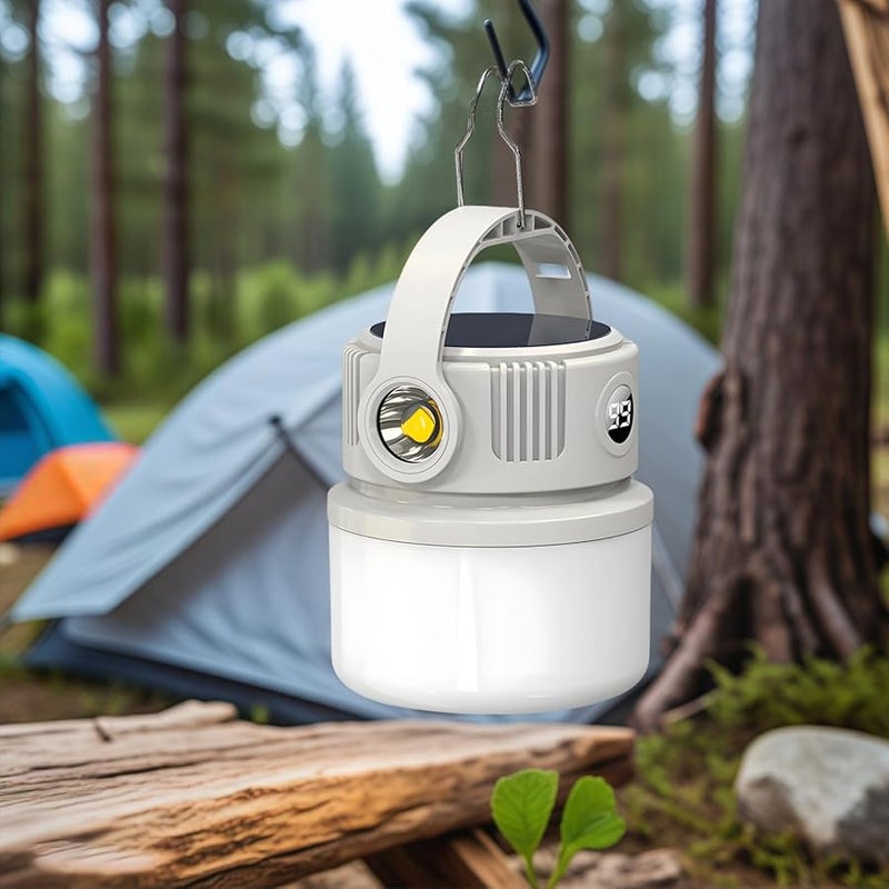 Rechargeable Solar Camping Light Portable Outdoor Led ABS Casing Dual Power Long Lasting Battery - Image 4