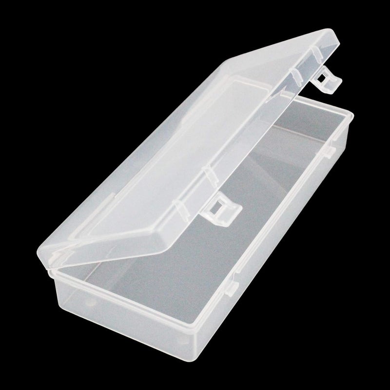 Thintinick 6 Pack Rectangular Clear Plastic Storage Containers Box with Hinged Lid for Beads and Other Small Craft Items (6.1 x 2.56 x 1.18 inch) - Image 3