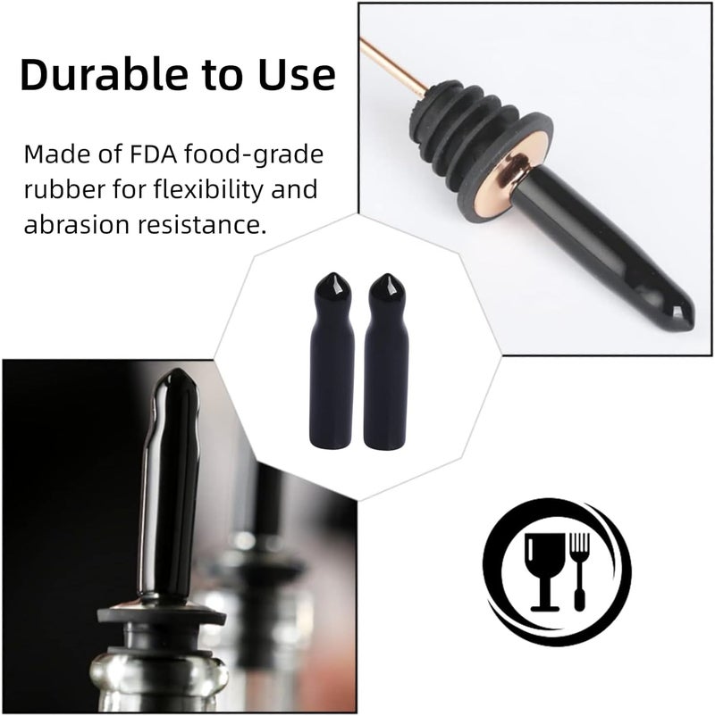 LEGERM New Designed Liquor Pour Spouts Covers- 10 Pcs Plastic Bottle Pourer Cover Dust Caps (Not Include Pour Spout) - Image 2