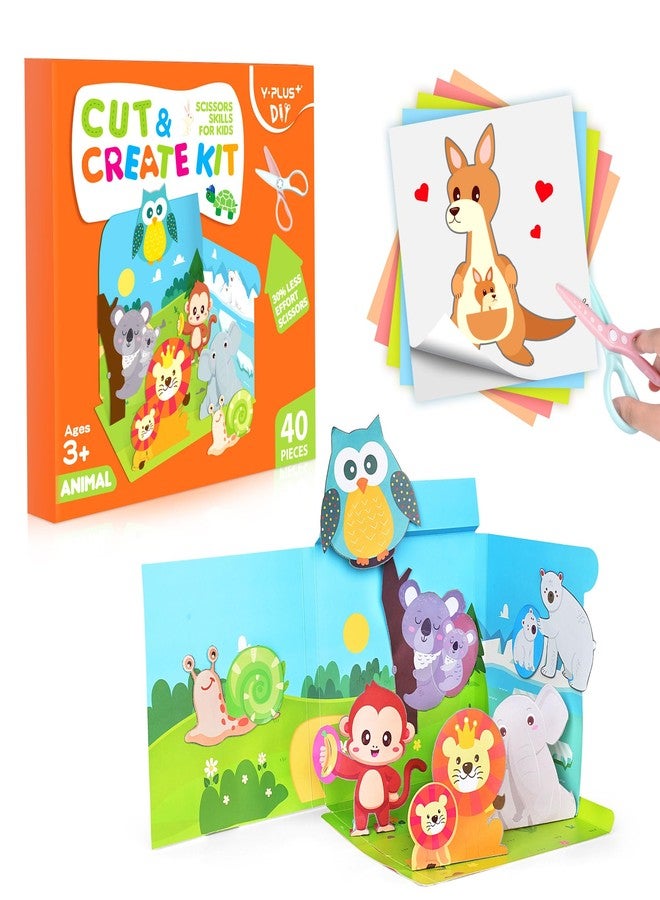 YPLUS Scissor Skills Activity Book for Kids Ages 3-7, 40 Paper Cutting Projects with Safety Scissors, Preschool Paper Craft Supplies for Fine Motor Skills & Art Learning - Image 1